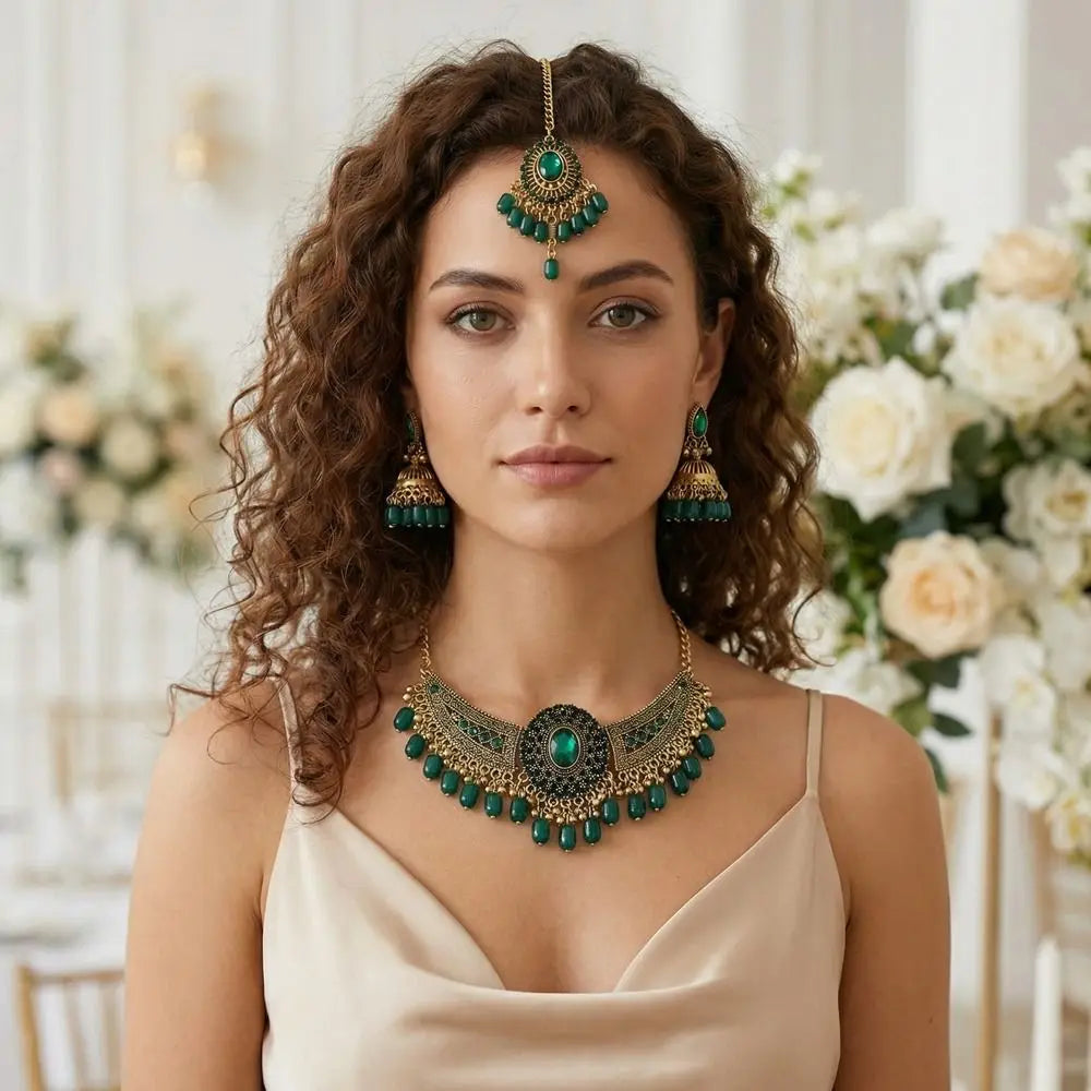 Royal Heritage Bridal Jewelry Set | Necklace & Earrings