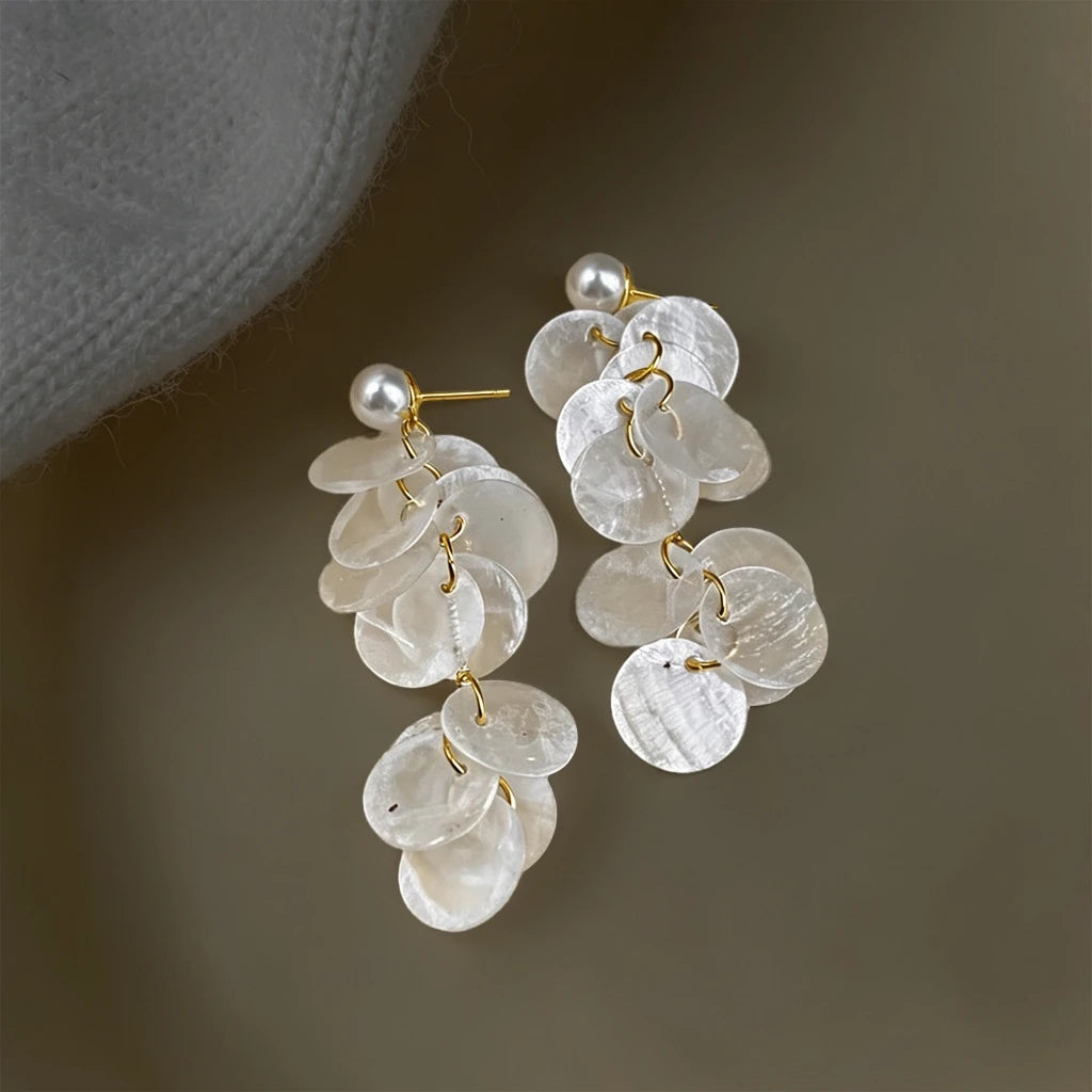 Ocean Pearl™ Cascading Shell Drop Earrings