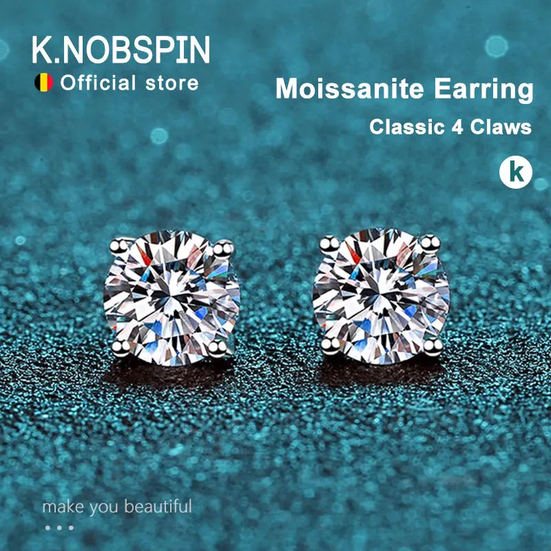 Radiance™ Moissanite Stud Earrings | 925 Sterling Silver