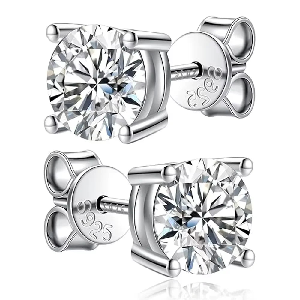 Radiance™ Moissanite Stud Earrings | 925 Sterling Silver