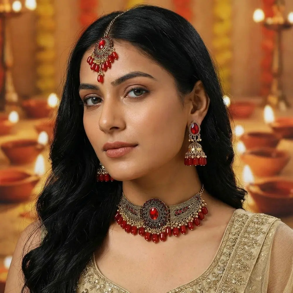 Royal Heritage Bridal Jewelry Set | Necklace & Earrings