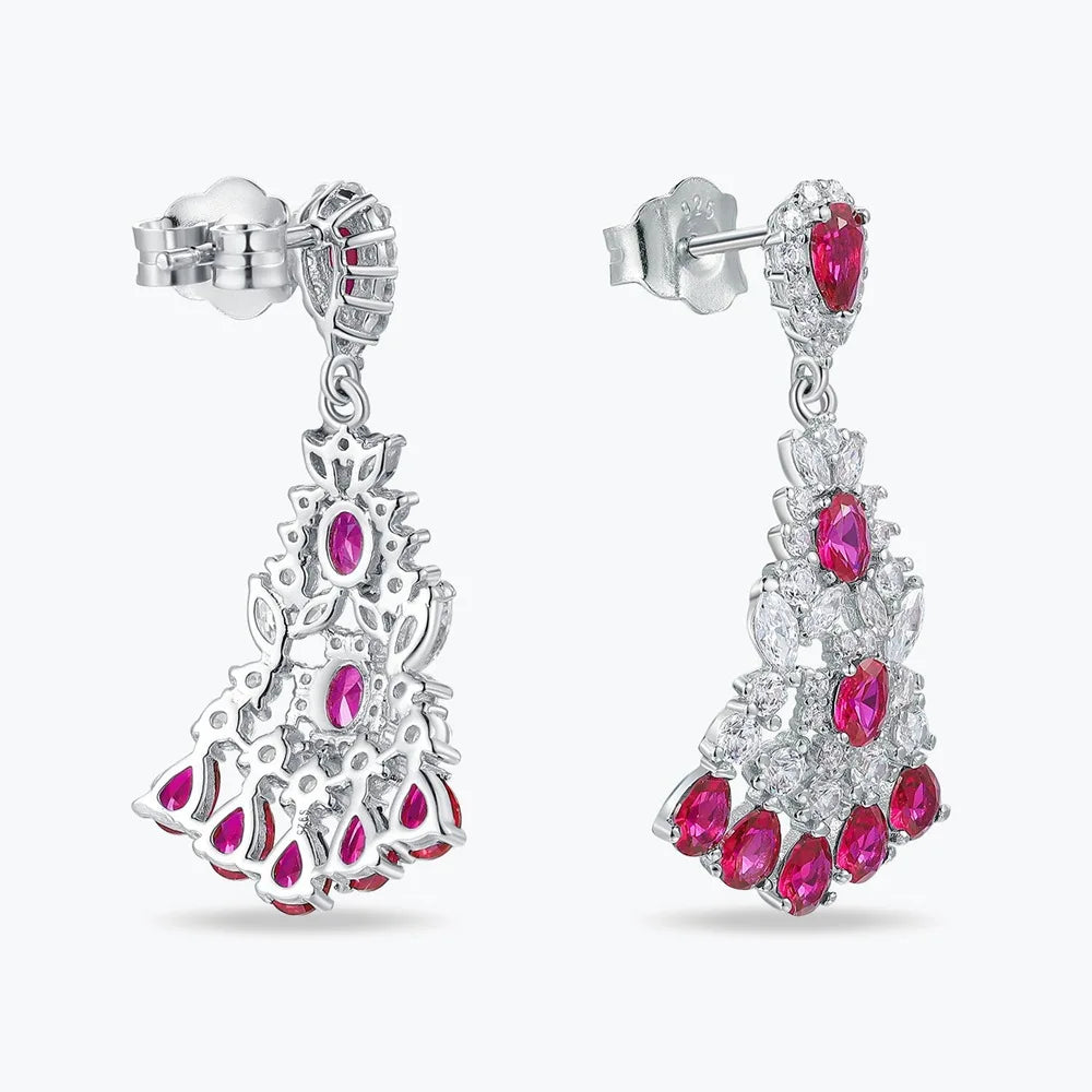 Ruby Royale™ Vintage Drop Earrings | 925 Sterling Silver