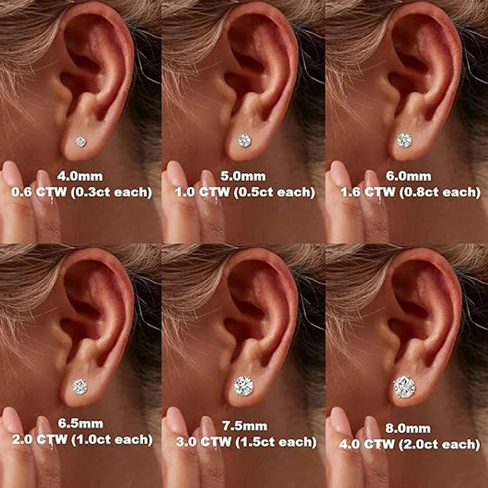 Radiance™ Moissanite Stud Earrings | 925 Sterling Silver