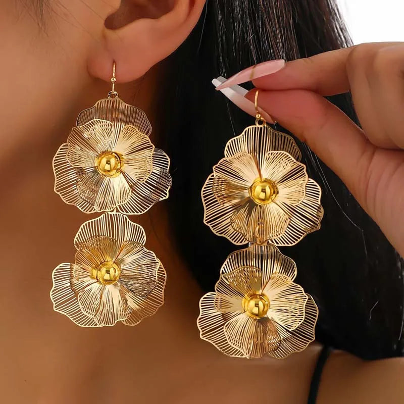 Blossom Pearl™ Vintage Flower Statement Earrings