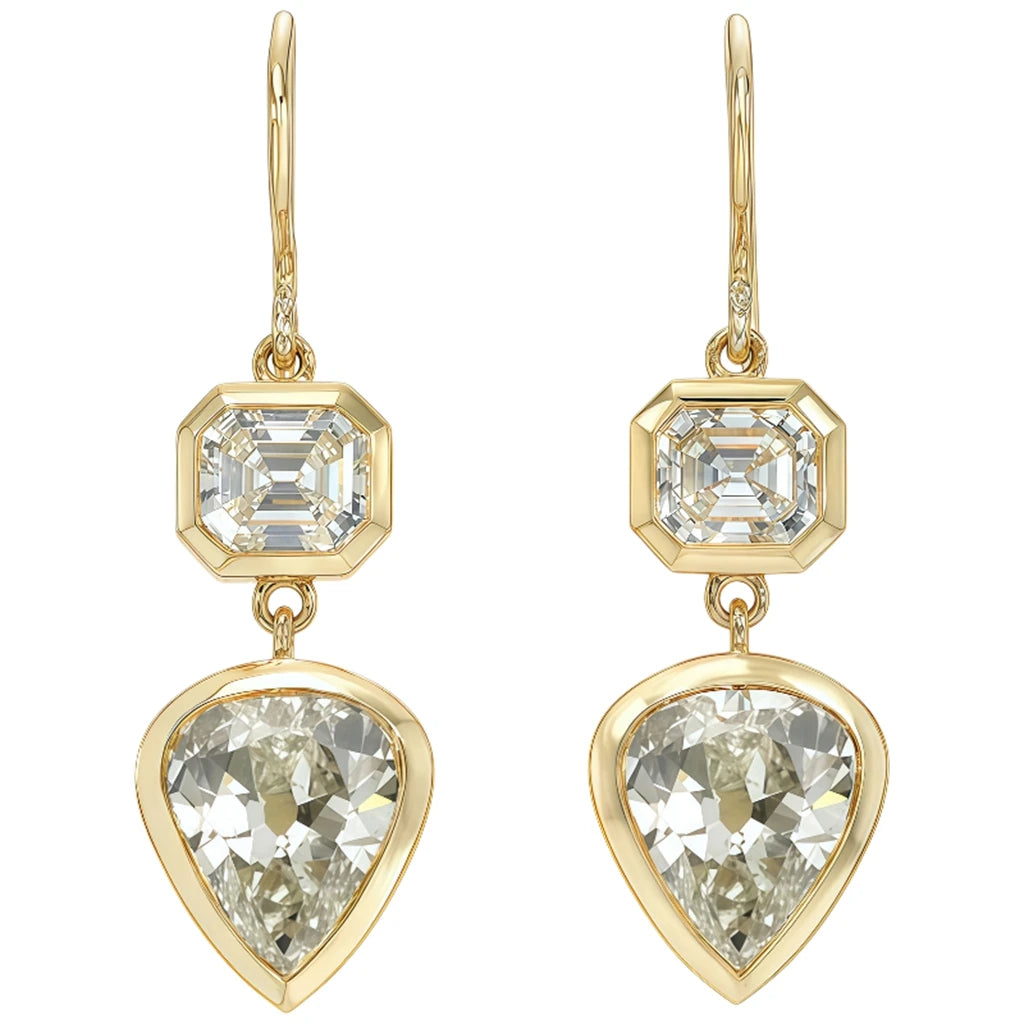 Luna™ Minimalist Moissanite Drop Earrings | 925 Sterling Silver