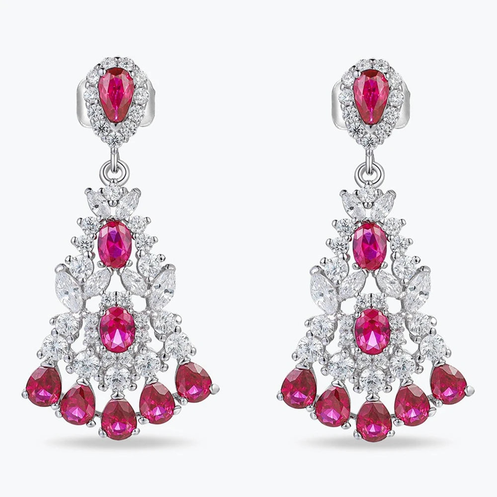Ruby Royale™ Vintage Drop Earrings | 925 Sterling Silver