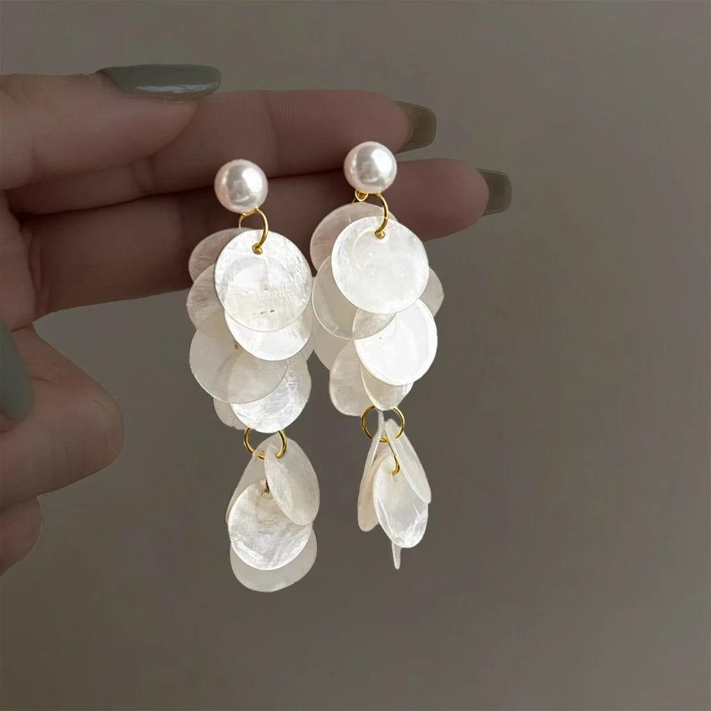 Ocean Pearl™ Cascading Shell Drop Earrings