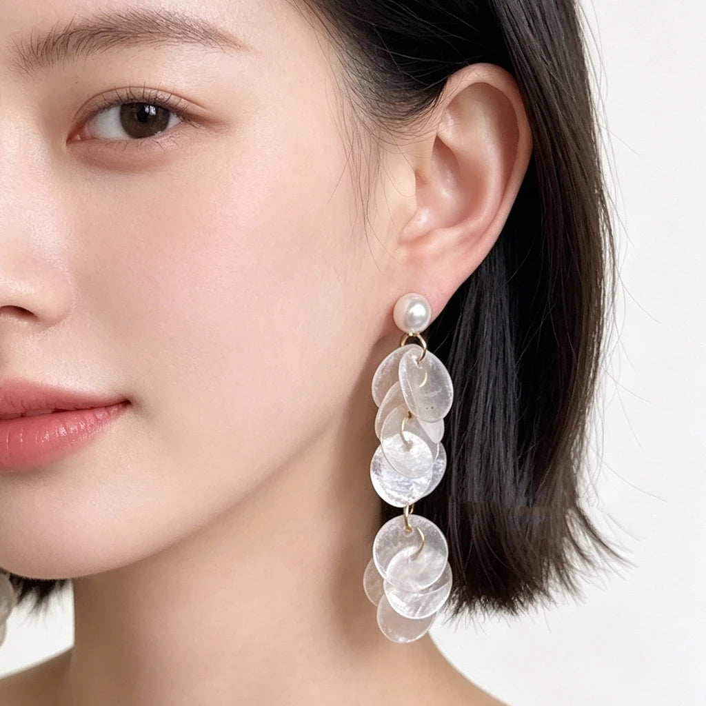 Ocean Pearl™ Cascading Shell Drop Earrings