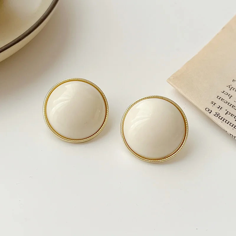 Nova™ White Geometric Stud Earrings