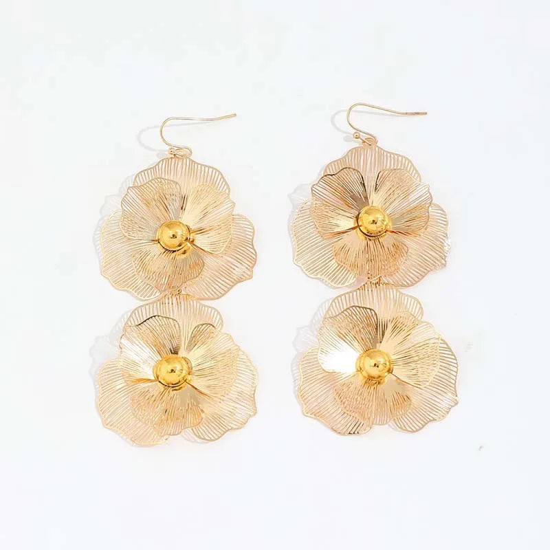 Blossom Pearl™ Vintage Flower Statement Earrings