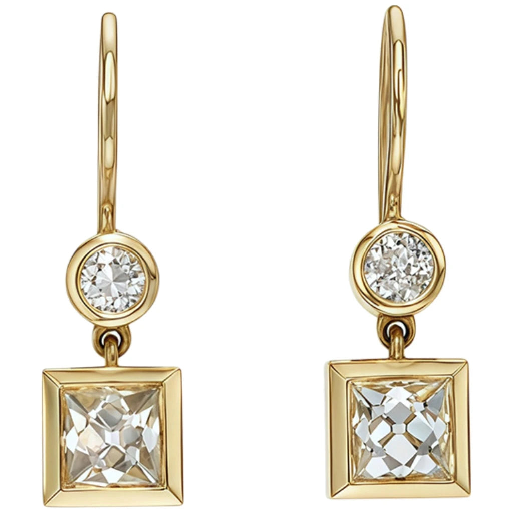 Luna™ Minimalist Moissanite Drop Earrings | 925 Sterling Silver
