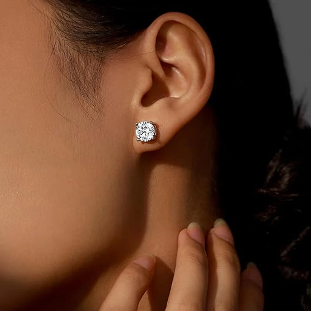 Radiance™ Moissanite Stud Earrings | 925 Sterling Silver