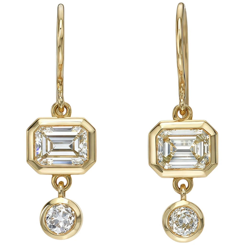 Luna™ Minimalist Moissanite Drop Earrings | 925 Sterling Silver