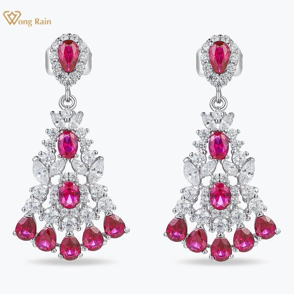 Ruby Royale™ Vintage Drop Earrings | 925 Sterling Silver