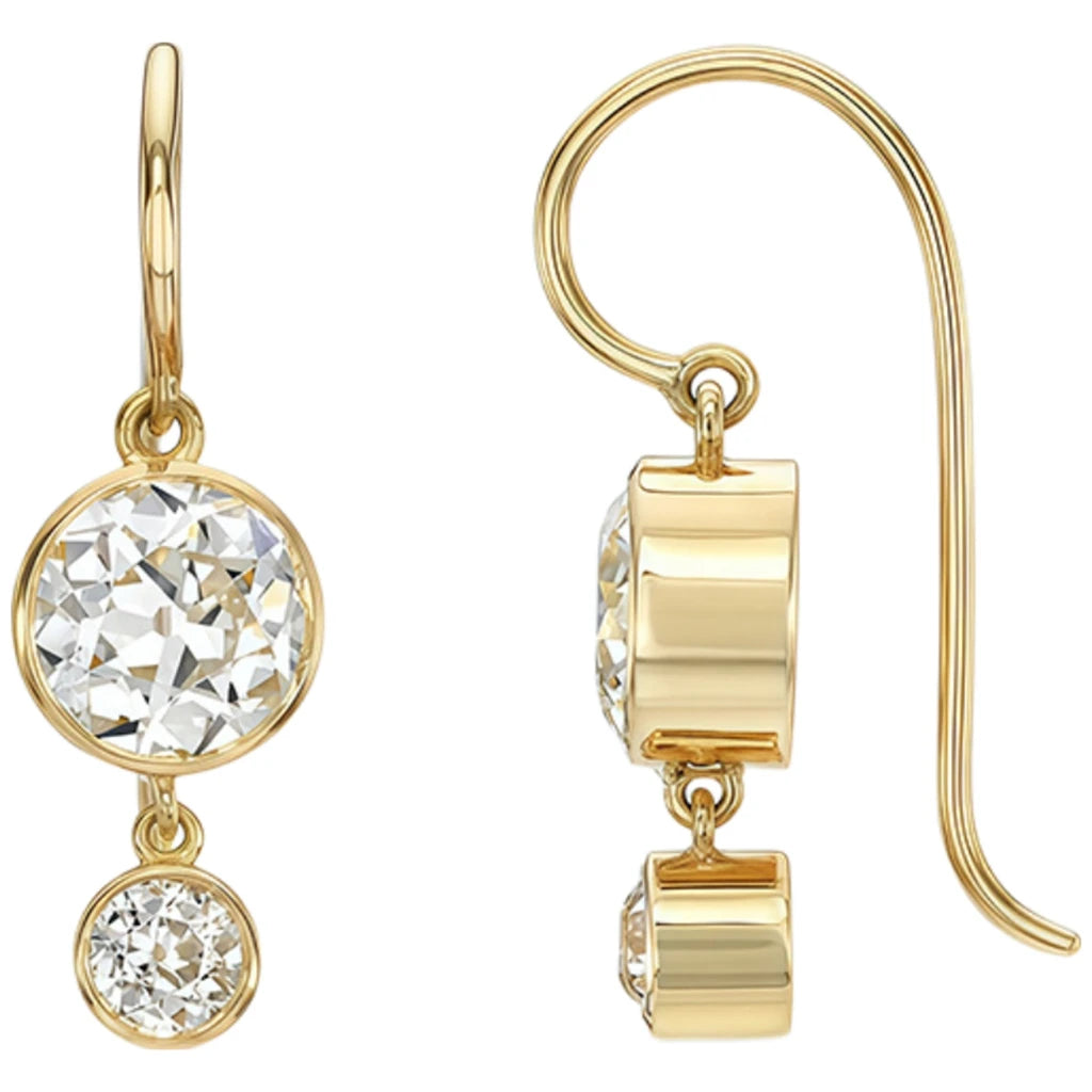 Luna™ Minimalist Moissanite Drop Earrings | 925 Sterling Silver