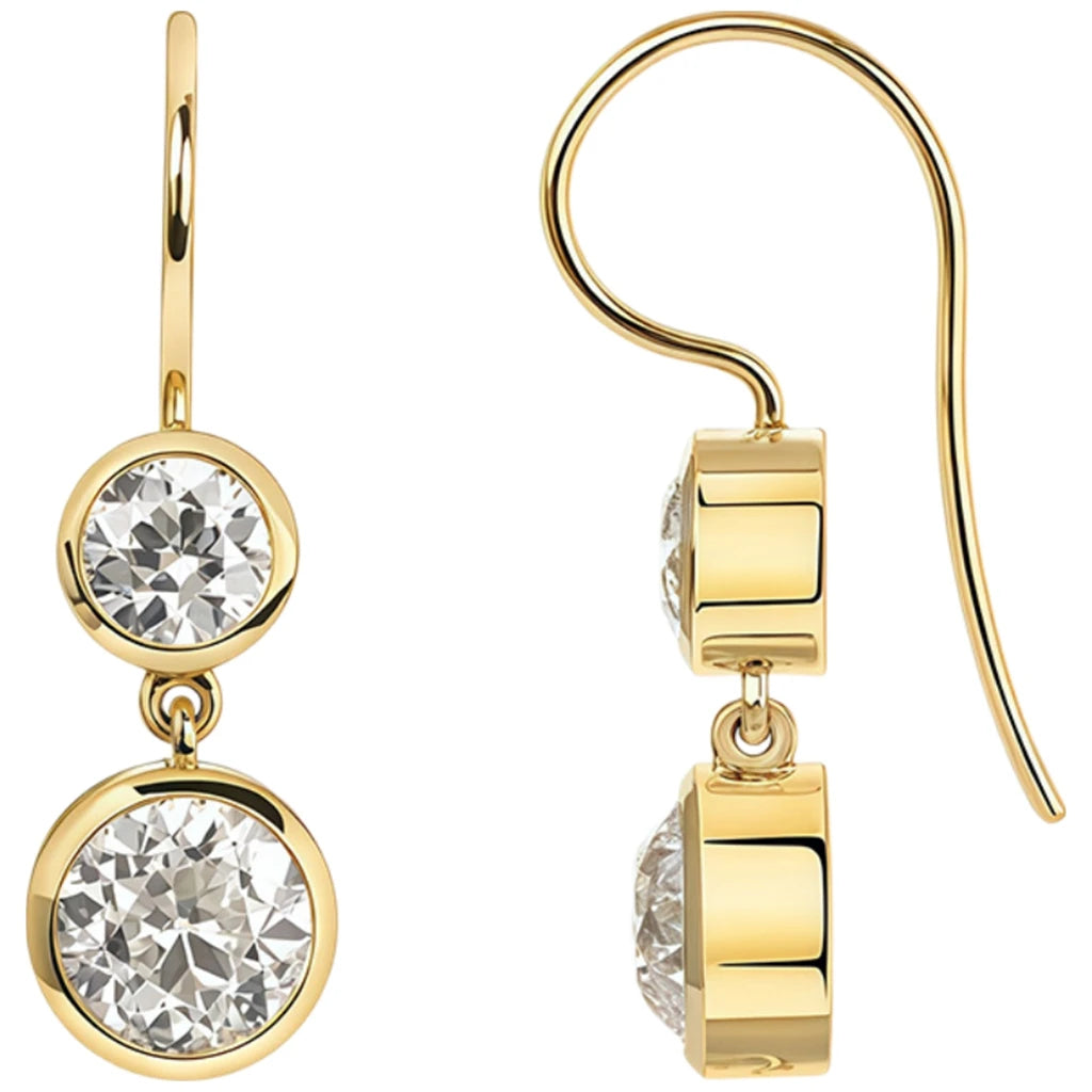 Luna™ Minimalist Moissanite Drop Earrings | 925 Sterling Silver