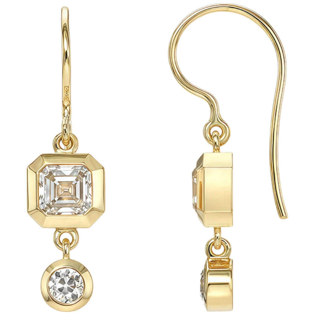 Luna™ Minimalist Moissanite Drop Earrings | 925 Sterling Silver