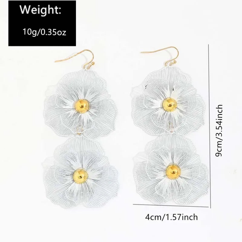 Blossom Pearl™ Vintage Flower Statement Earrings