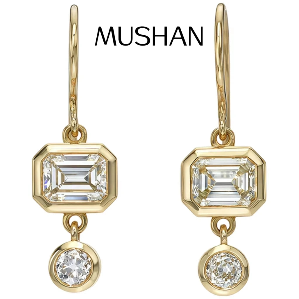 Luna™ Minimalist Moissanite Drop Earrings | 925 Sterling Silver