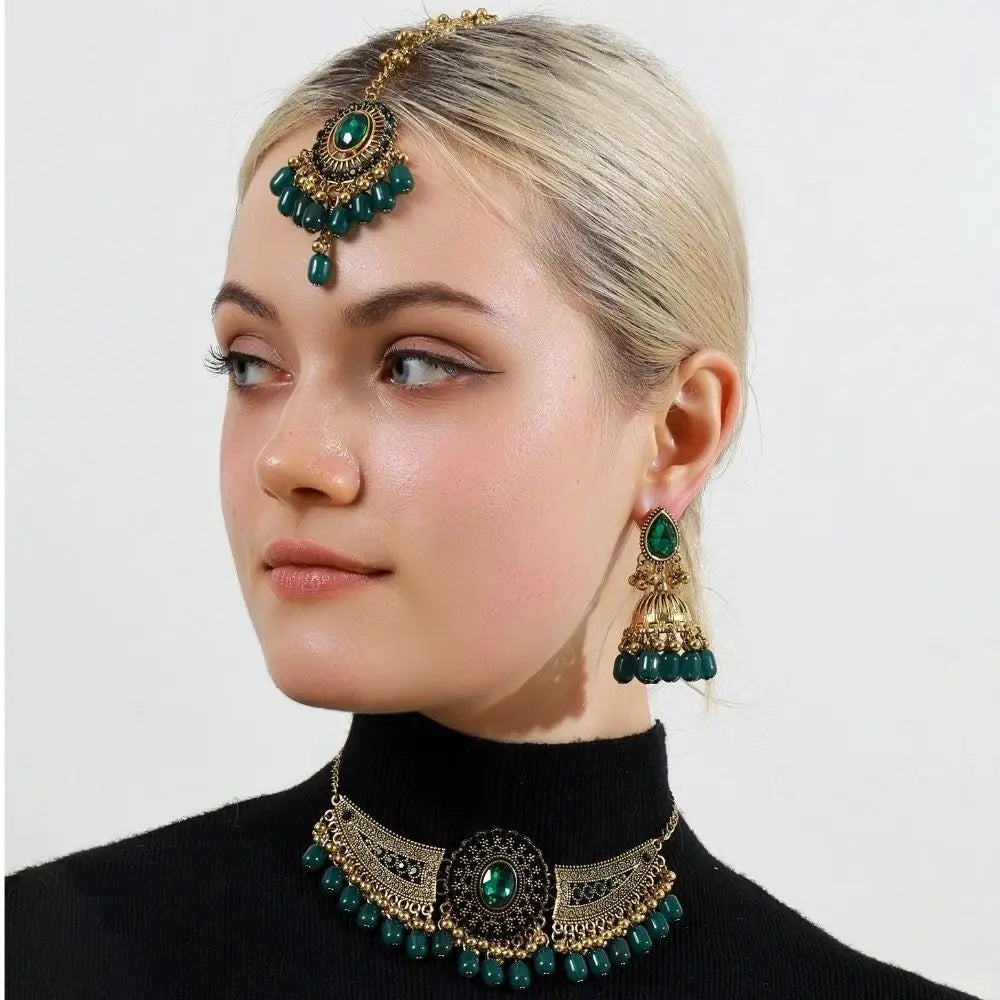 Royal Heritage Bridal Jewelry Set | Necklace & Earrings